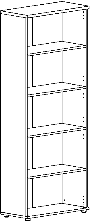 Стеллаж высокий ALBERO А4 375