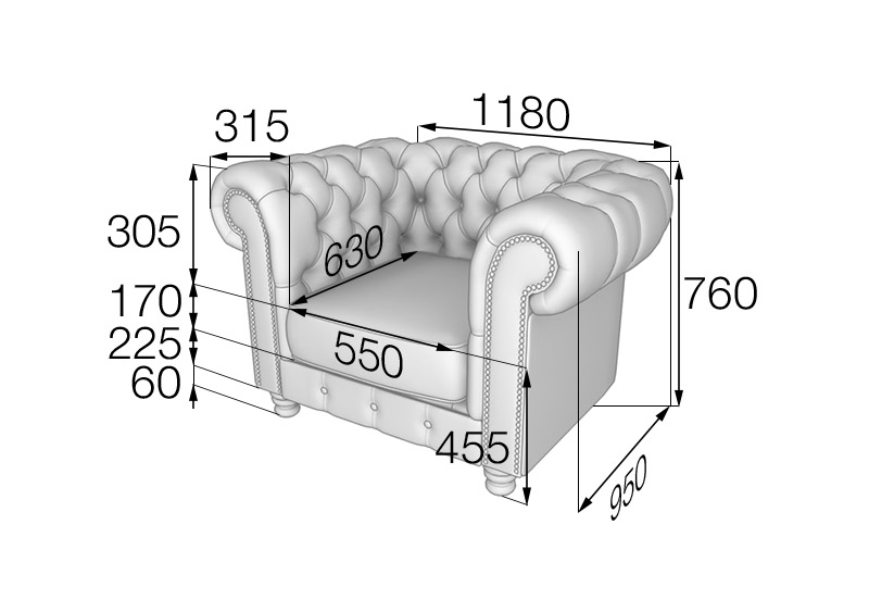 Кресло Честер-люкс СhL1