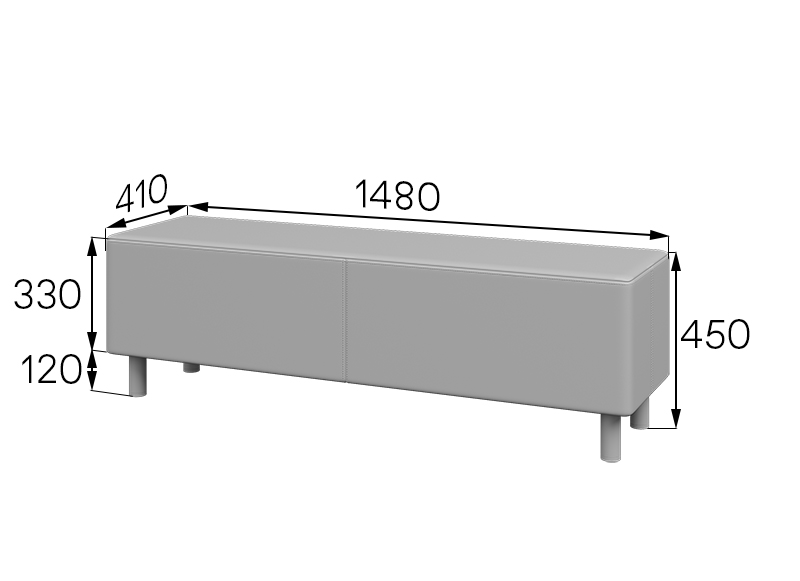 Банкетка Юнит U-b2