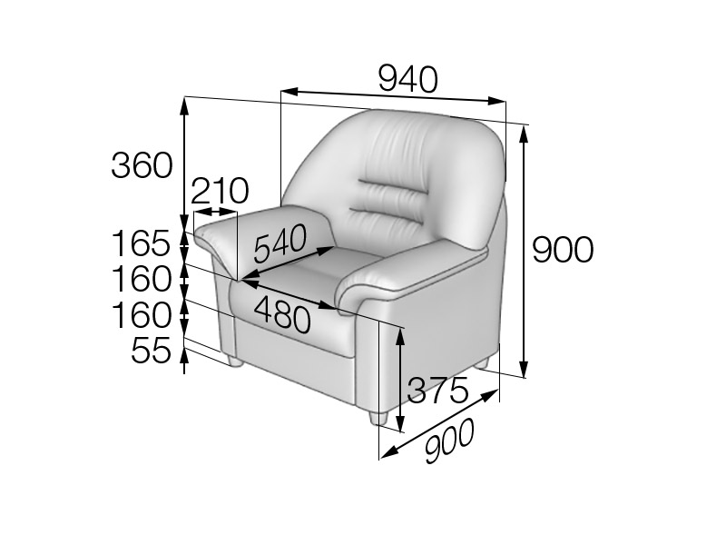 Кресло Премьер P1-2