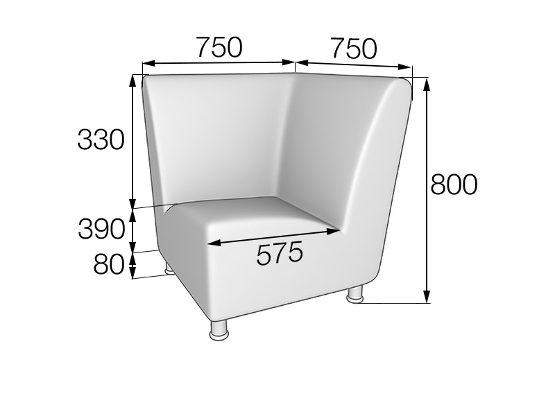Секция угловая Микс MixC