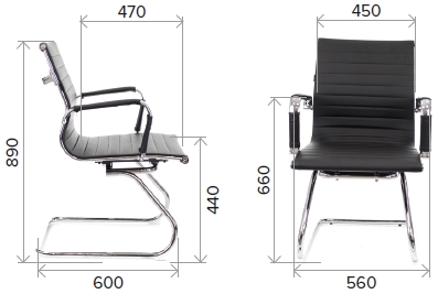 Стул для посетителей Everprof Leo Black CF