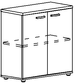 Шкаф низкий закрытый А4 9351