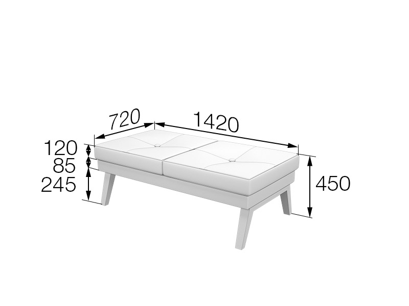 Банкетка Беверли Bev2B