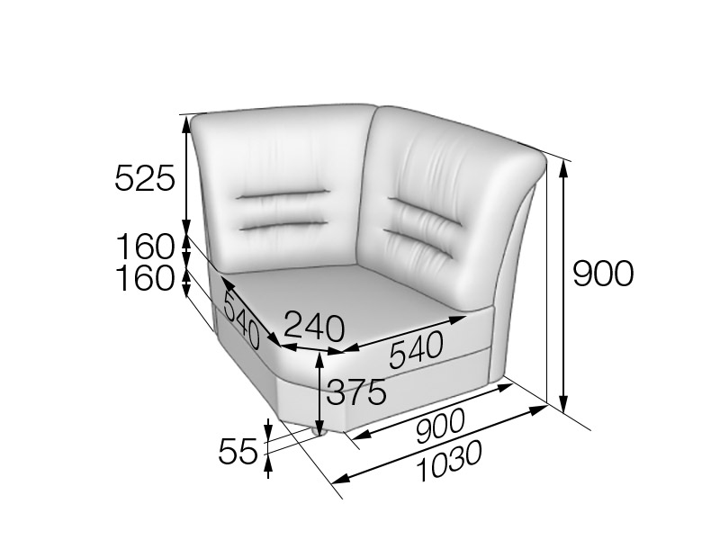 Угловой элемент 90 Премьер PC
