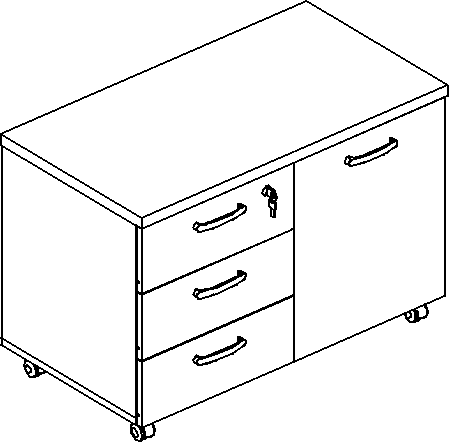 Тумба для оргтехники А4 261